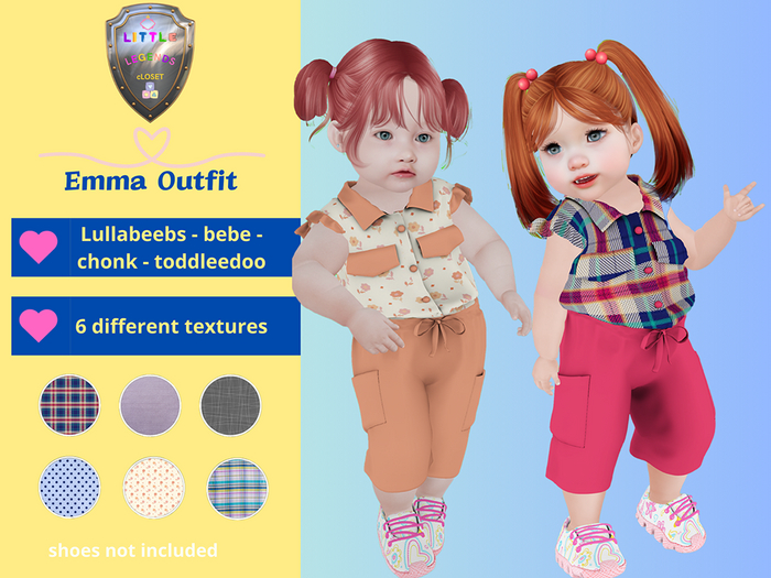 (L.L.C..)  Emma Outfit Flowers(LB)(wear)