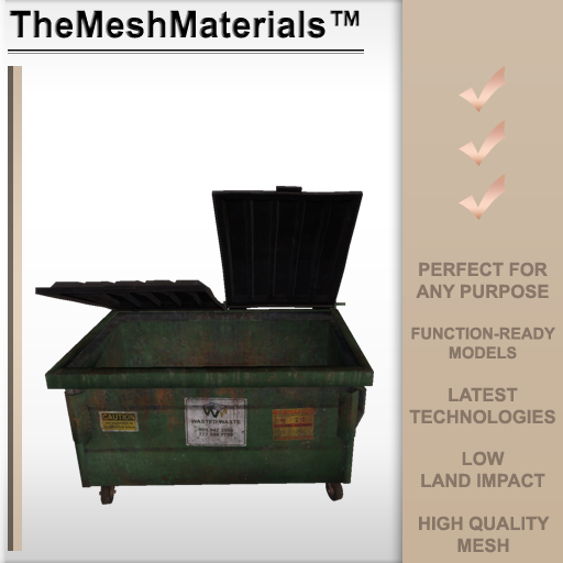 The Mesh Materials - Urban Decor Dumpster Open 3