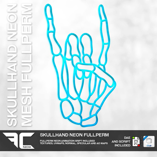FLECHA SkullHand Neon Fullperm