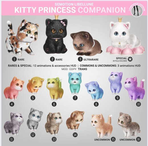 SEmotion Libellune Kitty Princess Companion RARE 01