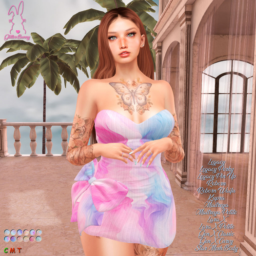 *Glitter Bunny* Colette Watercolors Dress