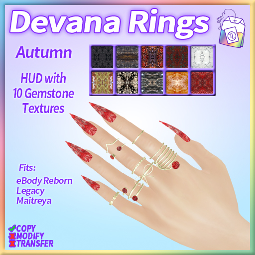 ~TL~ Devana Rings Autumn Set
