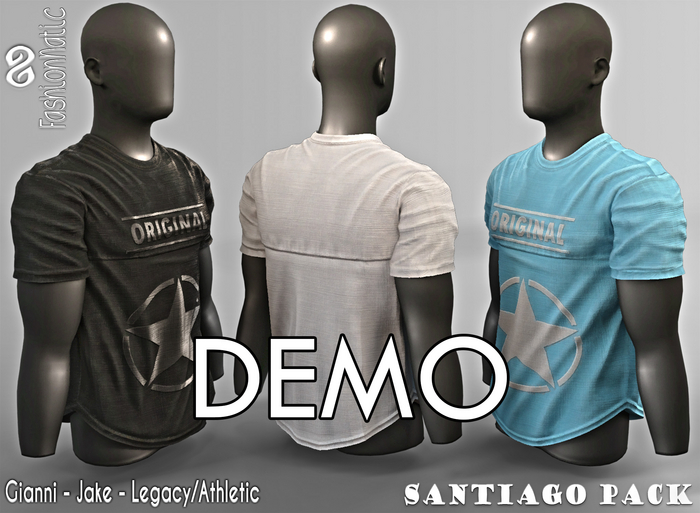 Demo Top Santiago Fatpack - Signature Gianni, Belleza Jake, Legacy, Athletic - FashionNatic
