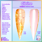 ~TL~ Citrine Unisex Stiletto Nails