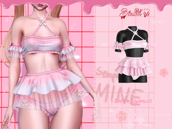 { Red Blossom } Bloom Swimsuit { PINK }