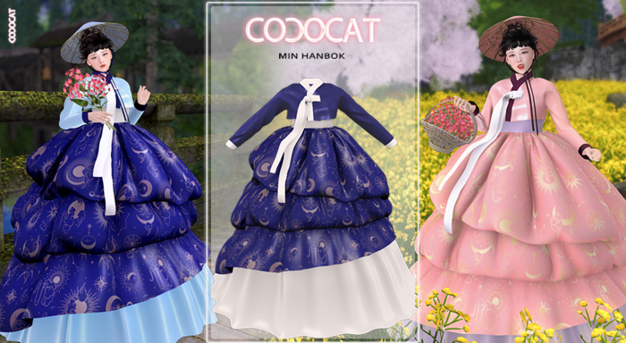 .cococat. Min hanbok (Navy)