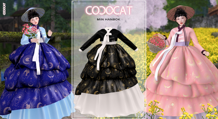 .cococat. Min hanbok (Black)