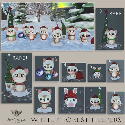 08 Bee Designs Winter Forest helpers