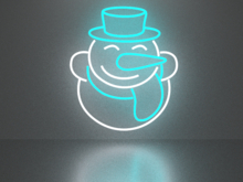 Snowman christmas neon sign Full Permission