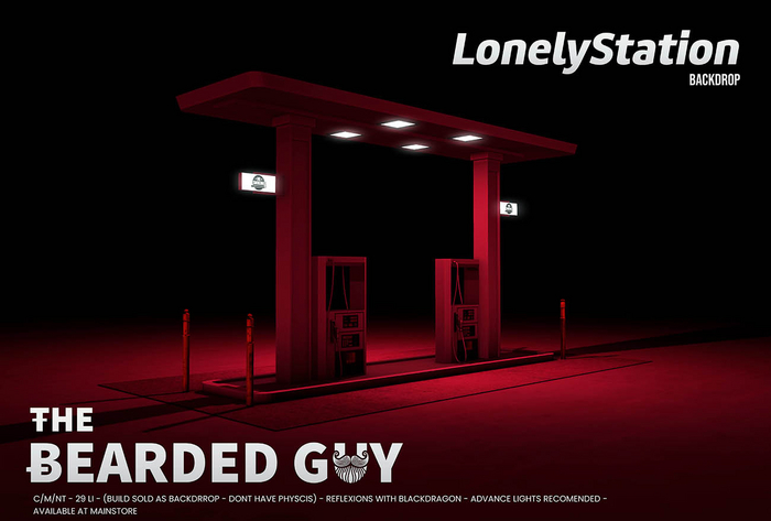 Lonely Station Crimsom Backdrop - The Bearded Guy