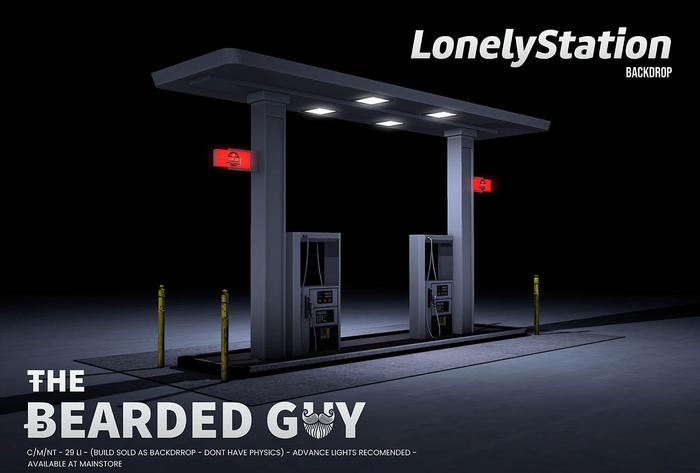 Lonely Station White Backdrop - The Bearded Guy