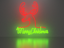 Reindeer Merry Christmas neon sign Full Permission