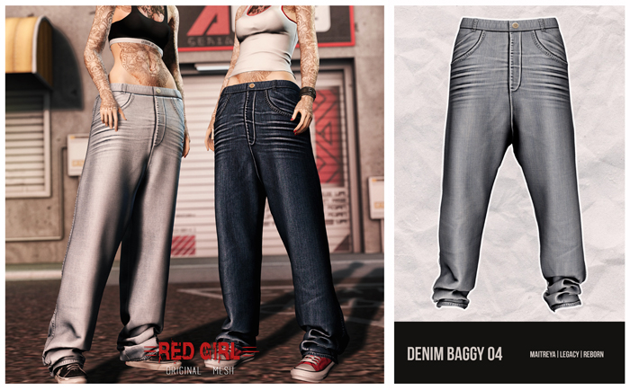 [RED GIRL] Denim Baggy 04 - [addme]
