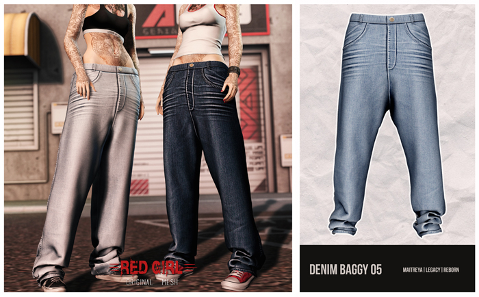 [RED GIRL] Denim Baggy 05 - [addme]