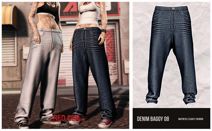 [RED GIRL] Denim Baggy 08 - [addme]