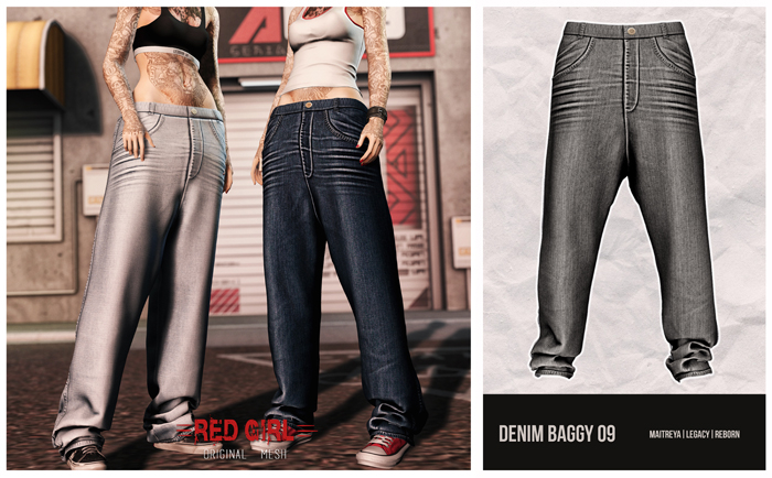 [RED GIRL] Denim Baggy 09 - [addme]