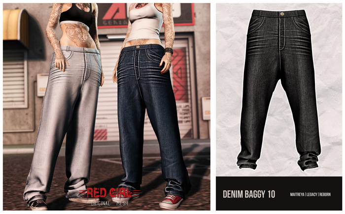 [RED GIRL] Denim Baggy 10 - [addme]