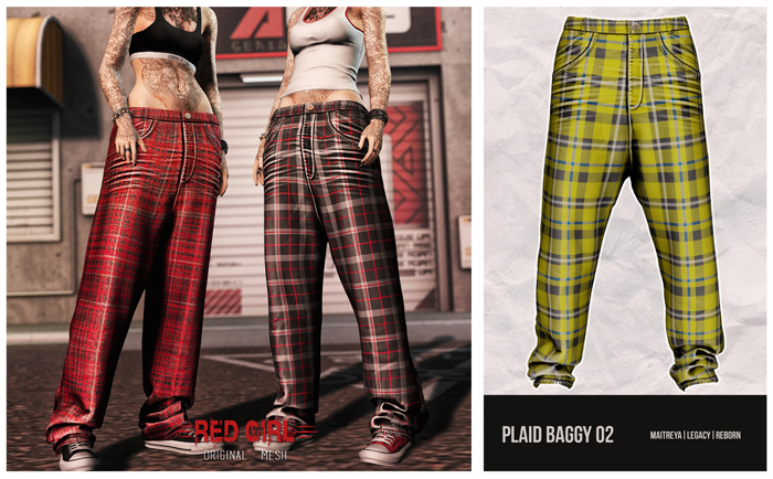 [RED GIRL] Plaid Baggy 02 - [addme]