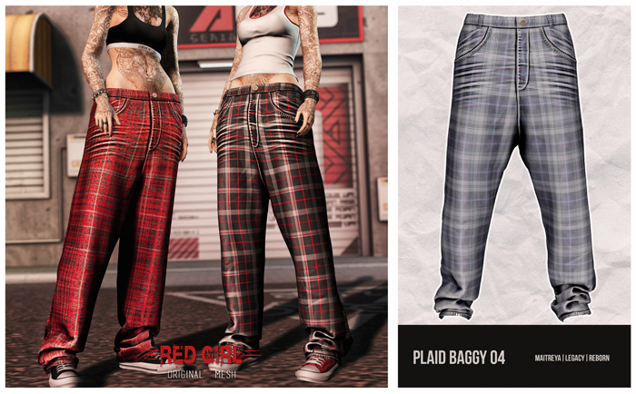 [RED GIRL] Plaid Baggy 04 - [addme]