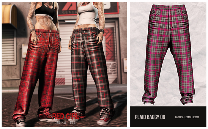 [RED GIRL] Plaid Baggy 06 - [addme]