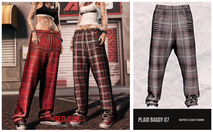 [RED GIRL] Plaid Baggy 07 - [addme]