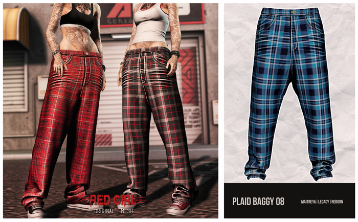 [RED GIRL] Plaid Baggy 08 - [addme]