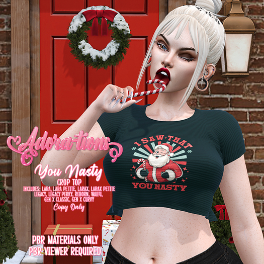 Adora-tions - You Nasty Crop Top