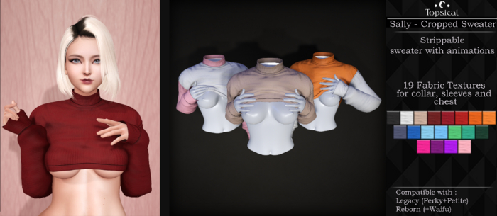 [Topsicat] Sally - Cropped Sweater