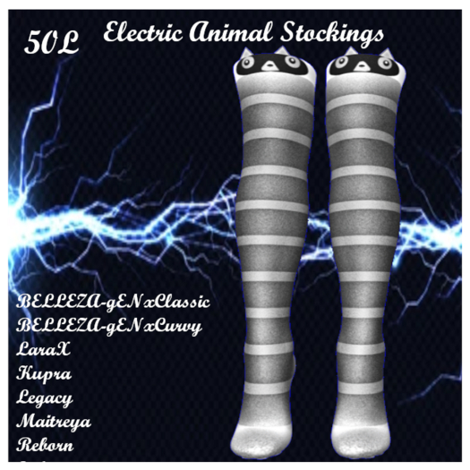 Electric Animal Stockings Racoon  Add me to Unpack
