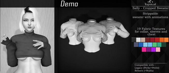 [DEMO] [Topsicat] Sally - Cropped Sweater