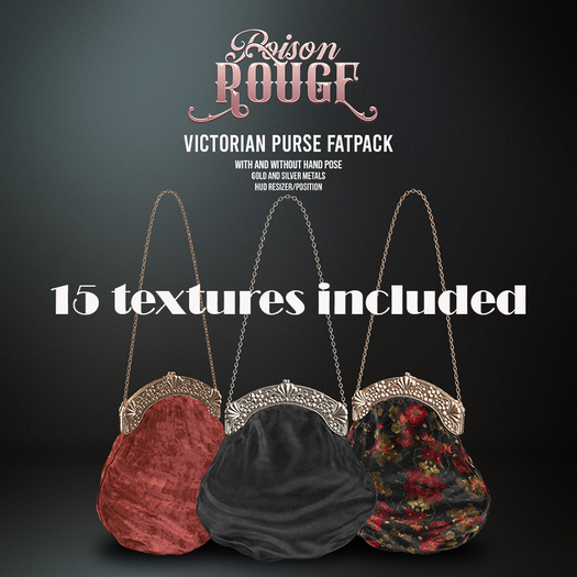 POISON ROUGE Victorian Purse FATPACK