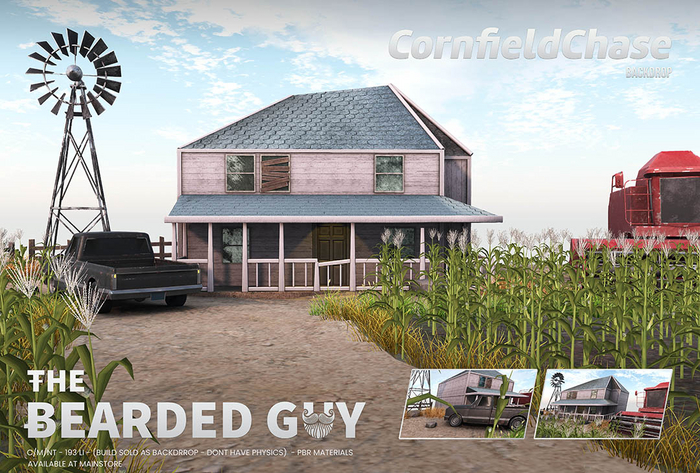 Cornfield Chase Backdrop PBR - The Bearded Guy