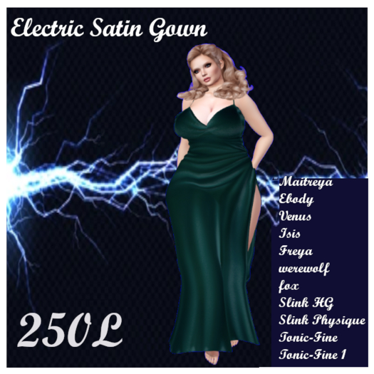Electric Satin  Gown Sea foam  Add me to Unpack