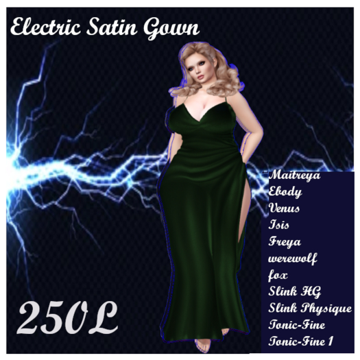Electric Satin  Gown Green  Add me to Unpack