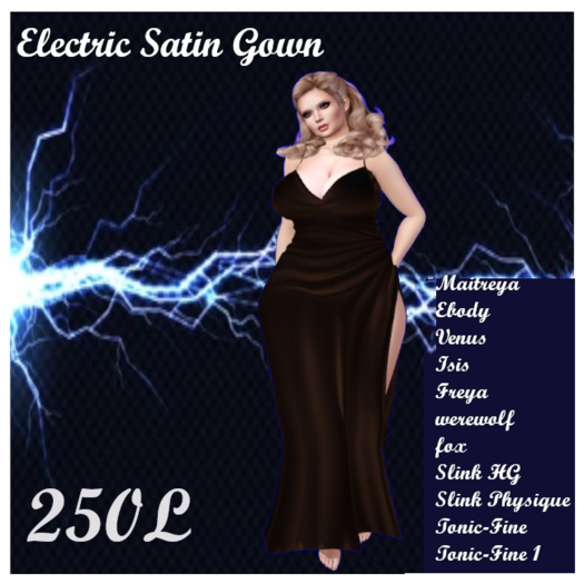 Electric Satin  Gown  Brown  Add me to Unpack
