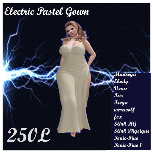 Electric Pastel Gown Tan  Add me to Unpack