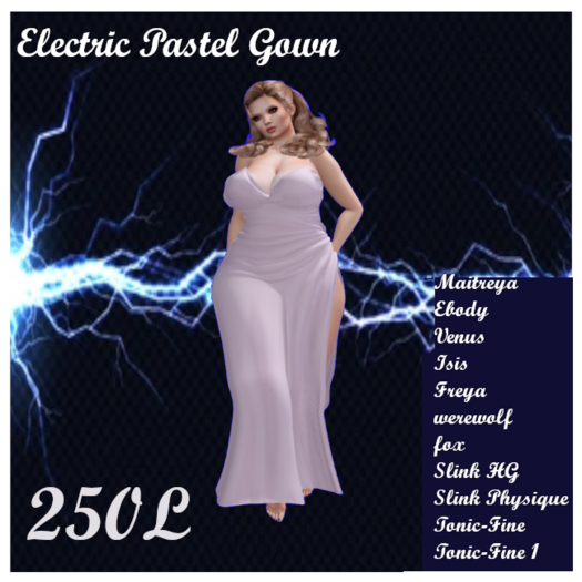 Electric Pastel Gown Lavender   Add me to Unpack