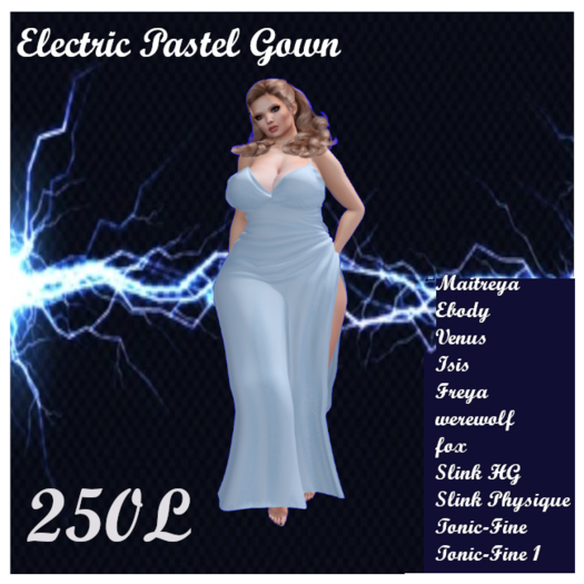 Electric Pastel Gown Blue  Add me to Unpack