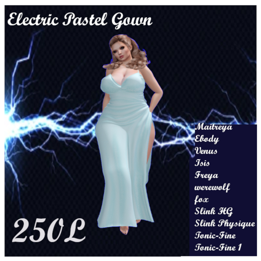 Electric Pastel Gown Aqua  Add me to Unpack