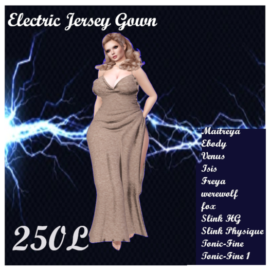 Electric Jersey   Gown Sand  Add me to Unpack