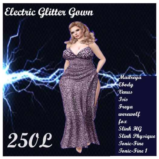 Electric Glitter Gown Pink ADD ME TO UNPACK