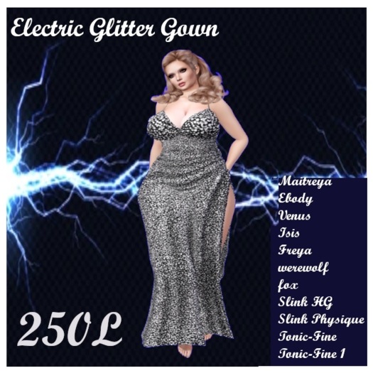 Electric Glitter Gown Silver ADD ME TO UNPACK