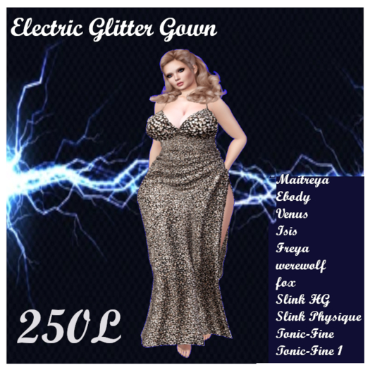Electric Glitter Gown Bronze   Add me to Unpack