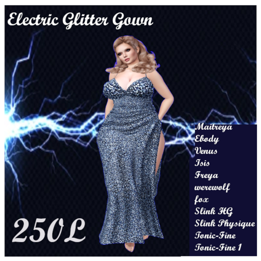 Electric Glitter Gown Aqua Add me to Unpack