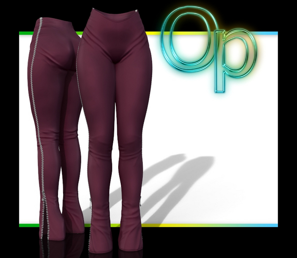 Berry Zipper Pants MAITREYA