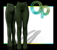 Olive Zipper Pants MAITREYA