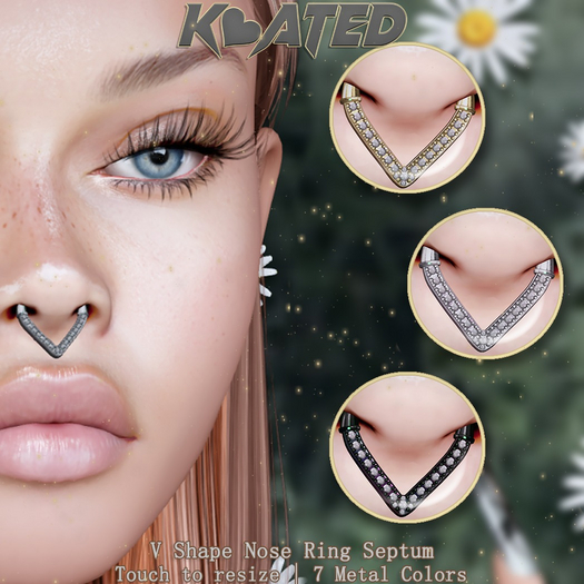 [KOATED] V Shape Nose Ring Septum [ FATPACK ]