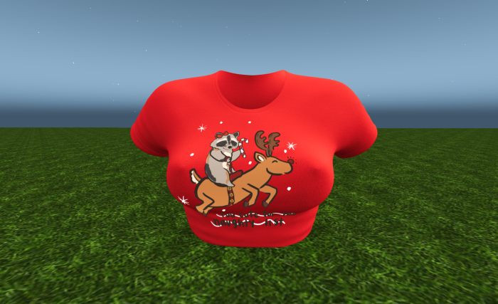 AGISA TOO CUTE FOR NAUGHTY LIST  RED TEE