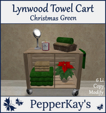 [PK] Lynwood Towel Cart - Christmas Green (Boxed)