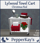 [PK] Lylwood Towel Cart - Christmas Red (Boxed)